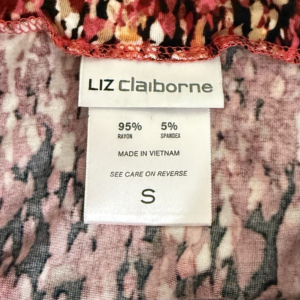 Liz Claiborne Skirt Womens Small Multicolor Abstract Stretchy Career Casual Midi - Picture 6 of 9